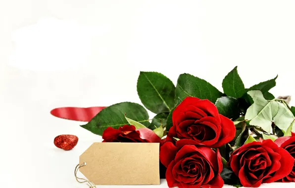 Романтика, розы, red, Roses, Valentines Day