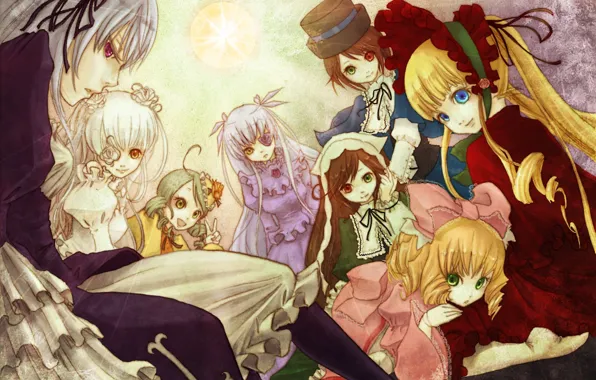 Куклы, кукла, rozen maiden, шинку, Дева роза, суисейсеки, суигинто