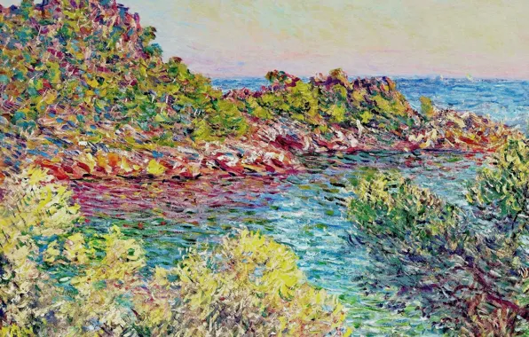 Картинка природа, картина, Клод Моне, Пейзаж близ Монте-Карло