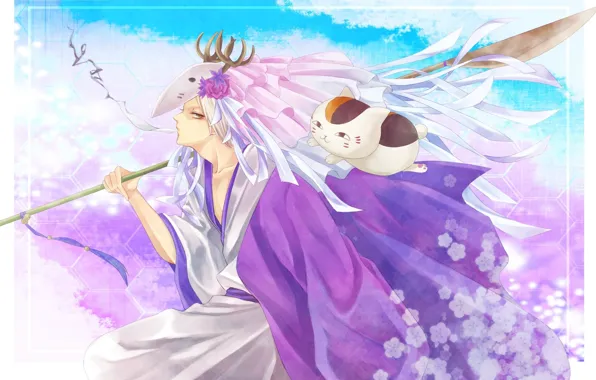 Аниме, арт, парень, двое, персонажи, natsume yuujinchou, ёкай, Тетрадь дружбы Натсуме