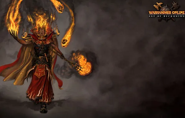 Оружие, огонь, магия, маг, персонаж, Warhammer Online Age of Reckoning