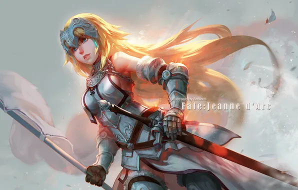 Девушка, аниме, воин, fate/grand order