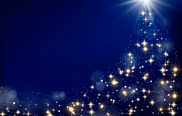 Картинка Рождество, Новый год, ёлка, синий фон