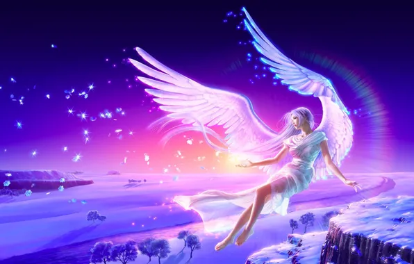 Girl, fantasy, Angel