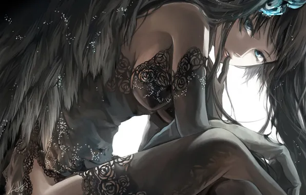 Аниме, Hatsune Miku, Vocaloid, art, rahwia, Alice In Black Market, Rahwia Kim