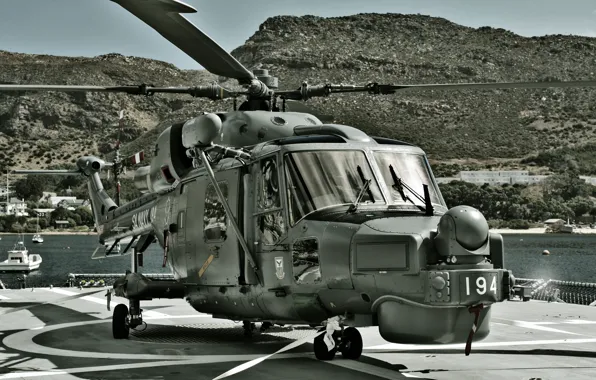 Картинка вертолет, Великобритания, многоцелевой, Agusta Westland Super Lynx 300, ВМС ЮАР