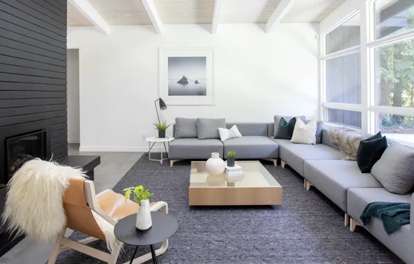 Интерьер, Канада, камин, гостиная, Vancouver, Edgemont Bungalow, by Hasler Homes