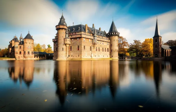 Картинка замок, Нидерланды, Голландия, Utrecht, De Haar Castle