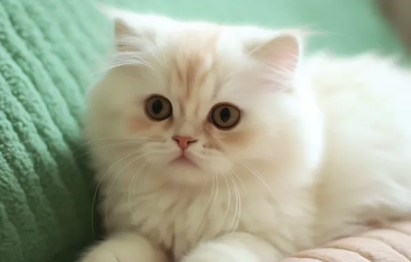 Кошка, взгляд, поза, котенок, мордашка, ИИ-арт, нейросеть