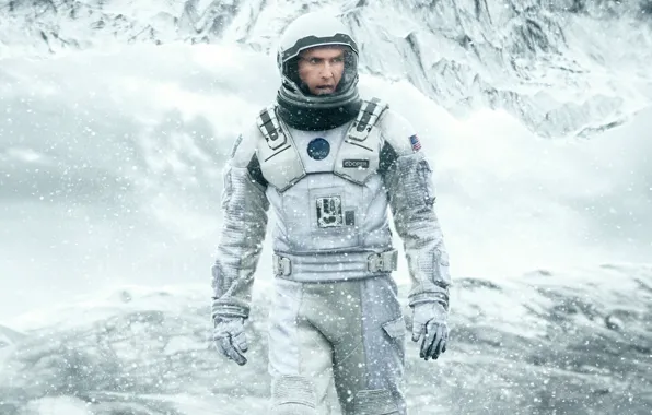 Картинка Cooper, cinema, ice, NASA, mountains, snow, man, movie