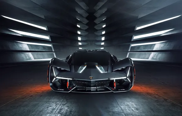Lamborghini, суперкар, вид спереди, гиперкар, Terzo Millennio