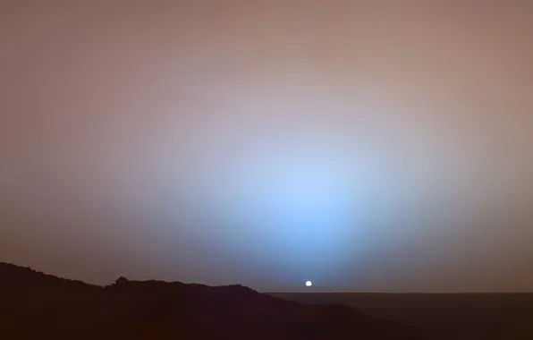 Закат, Солнце, Марс, Opportunity