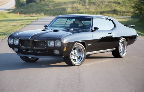 Картинка Black, Pontiac, GTO, 1970