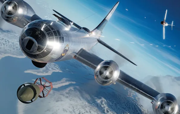 США, Бомбардировщик, USAF, B-29, B-29 Superfortress, Стратегический бомбардировщик, Бомба