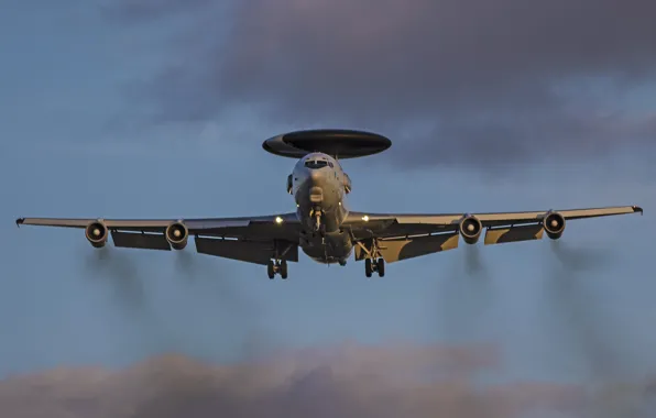 Самолёт, дальнего, обнаружения, радиолокационного, Sentry, Boeing E-3