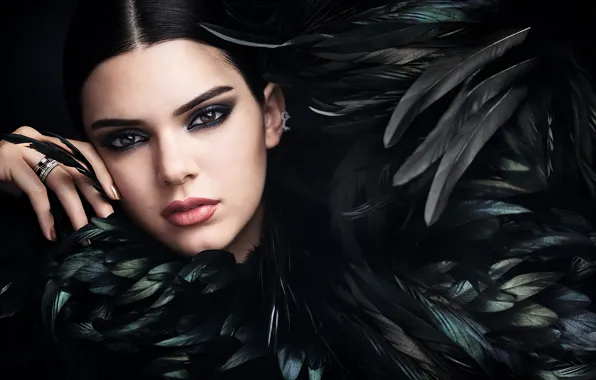 Взгляд, девушка, лицо, модель, макияж, красотка, Kendall Jenner