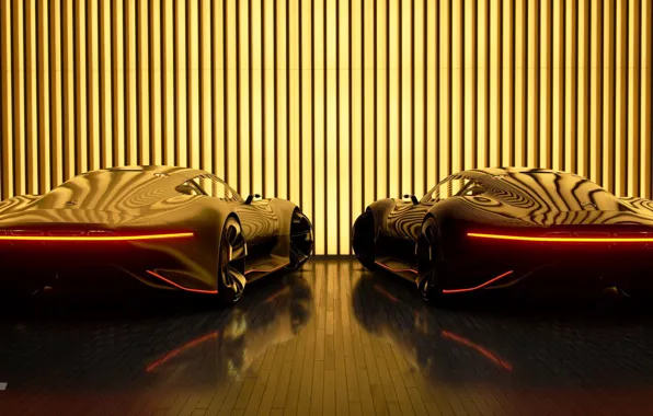 Concept, Mercedes, Vision, Cars, Black & White