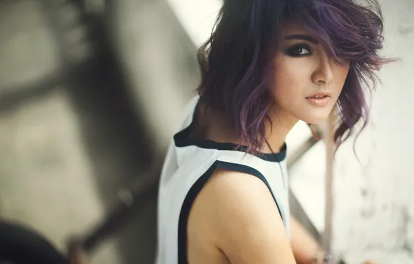 Взгляд, девушка, фон