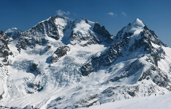 Картинка зима, снег, горы