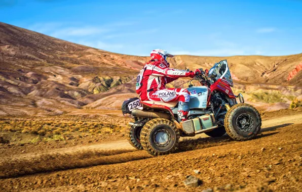 Скорость, Гонка, Квадроцикл, Холмы, Гонщик, Мото, Rally, Dakar