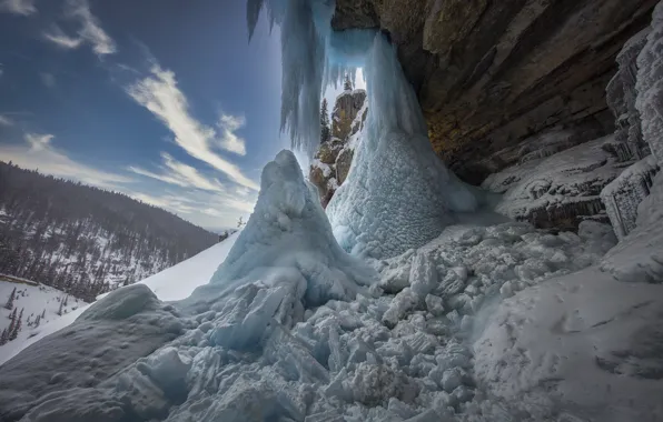 Картинка снег, горы, природа, лёд