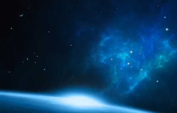 Картинка космос, звезды, планеты, Сетка пять, ретикулума 5, свечение туманности