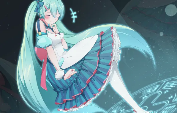 Девушка, аниме, арт, vocaloid, hatsune miku