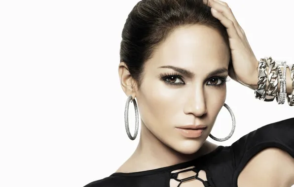 Взгляд, поза, макияж, актриса, певица, Jennifer Lopez, singer, hair