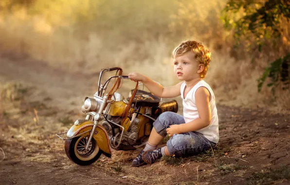 Игрушка, мальчик, малыш, мотоцикл, ребёнок, Ирина Забураева