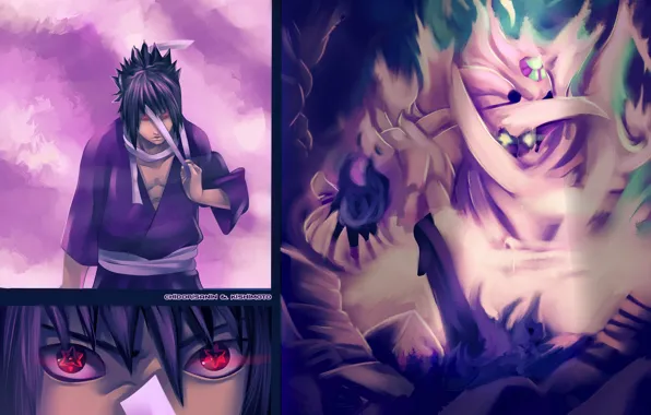 Наруто, манга, naruto, сусано, саске учиха, шиппуден