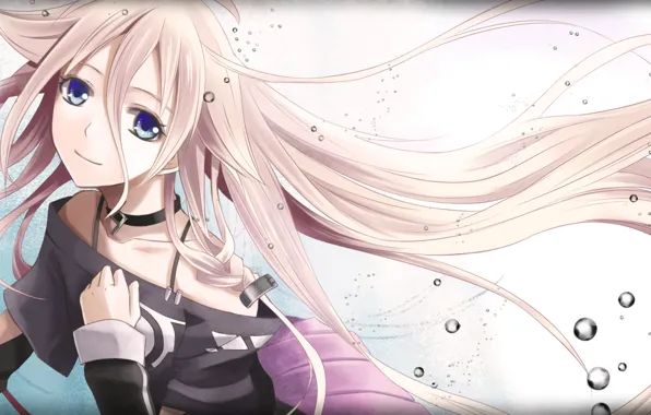 Картинка девушка, капли, арт, Vocaloid IA