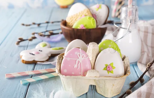 Праздник, пасха, Easter, композиция, Eggs, Myfoodie