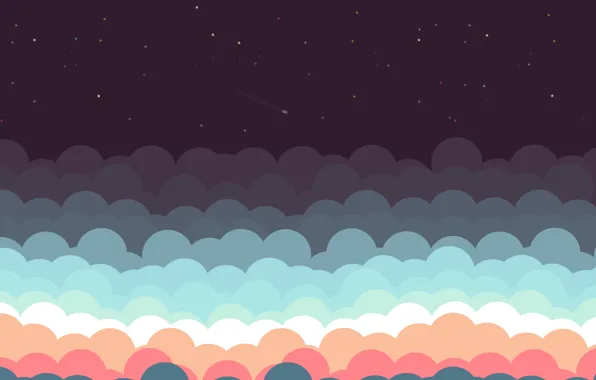 Небо, Минимализм, Ночь, Звезды, Красиво, Sky, Beautiful, Stars