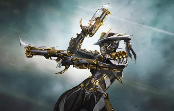 Оружие, пистолеты, киборг, Warframe