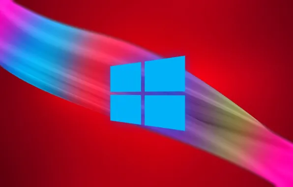 Компьютер, линии, цвет, логотип, эмблема, windows, операционная система