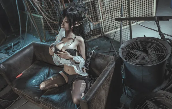 Модель, азиатка, косплей, chun momo