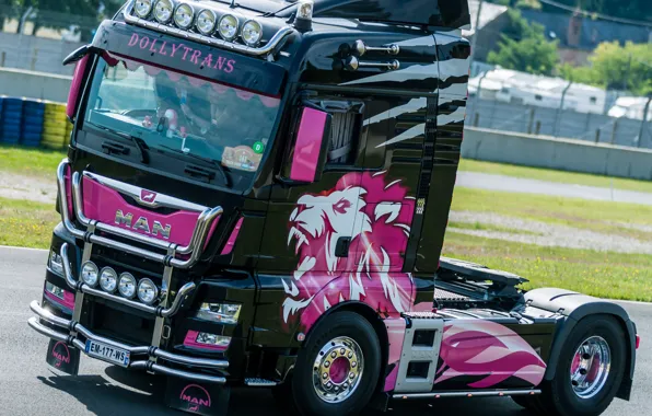 Черный, Грузовик, Black, Truck, Тягач, МАН, MAN