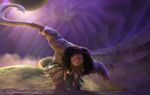 Мультфильм, мужчина, шаман, 2024, Moana 2