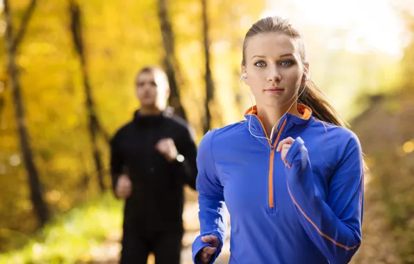 Autumn, running, sportswear, outdoor training