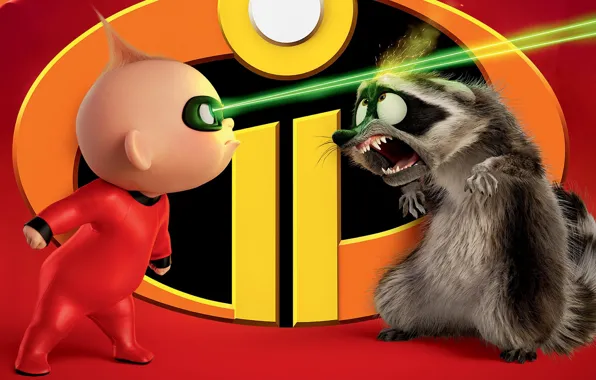 Малыш, енот, Суперсемейка, The Incredibles 2, Джек Джек, вторая часть