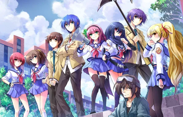 Аниме, арт, персонажи, Angel Beats!