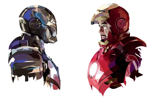 Картинка armor, marvel, iron man, comic, tony stark, mark 2, mark 3
