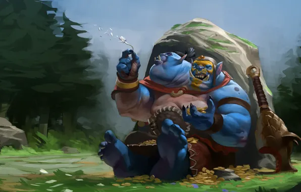 Картинка игра, арт, дота, dota 2, ogre magi