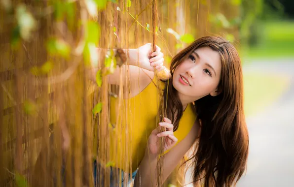 Девушка, азиатка, милашка