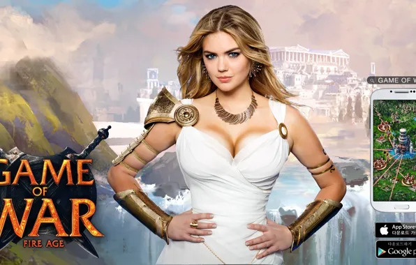 Девушка, Kate Upton, Game of war, fire age 5