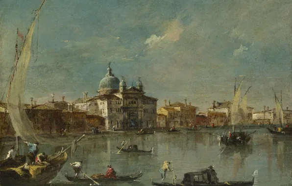 Здания, лодки, italy, venice, francesco guardi