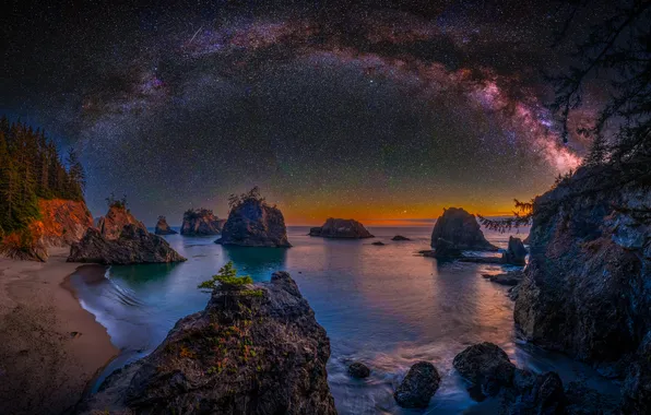 Oregon, Milky Way, Oregon Coast, Dr. Elliot McGucken