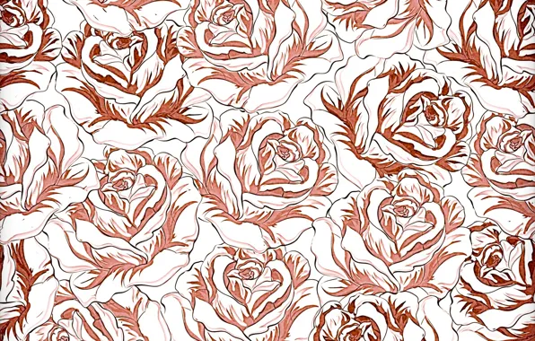 Фон, розы, patterns, Roses