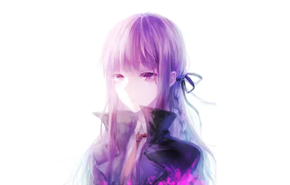 Картинка девушка, аниме, арт, галстук, kirigiri kyouko, Danganronpa, coaurora