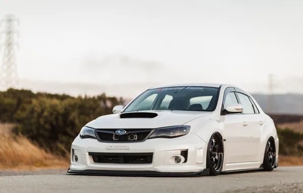 Subaru, WRX, STI, White, Sedan